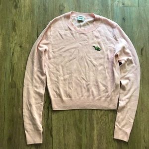 Aritzia Sunday Best Pink Fleece Sweater